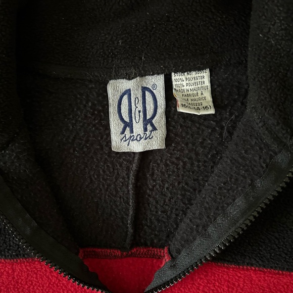 Red and black fleece tunic - Picture 2 of 3